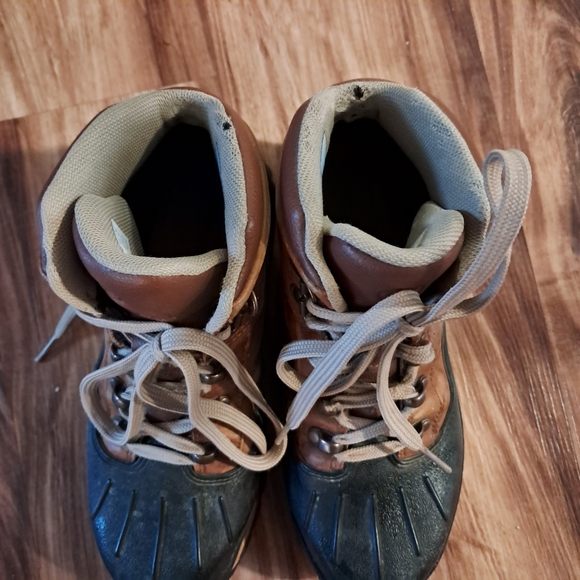 Timberland Euro Hiker Shell Toe Boot Boys Size 4 Tobacco Brown And Black - Picture 4 of 11